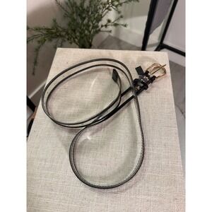 Womens Clear PVC Skinny Belt Black Trim 90s grunge indie skater 41.5in